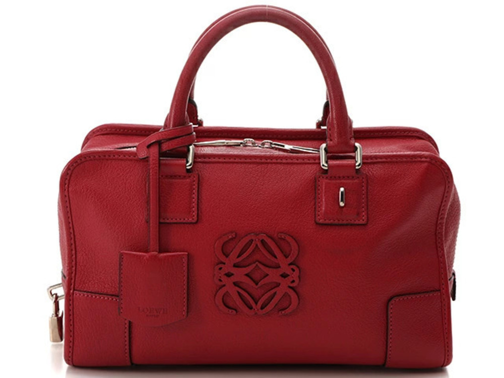 Loewe Amazona Handbag Red Leather
